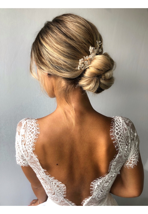 Sally Jane Bridal Carlotta Hair Comb Różowy ()