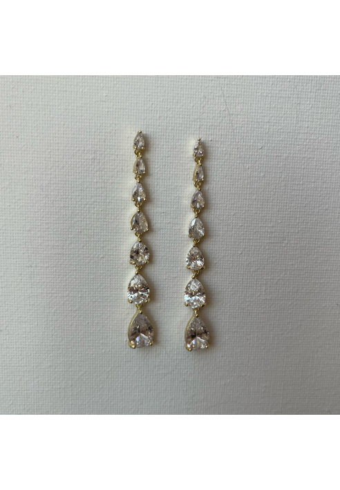 Sally Jane Bridal Ella — złote kolczyki