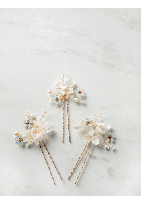 Sally Jane Bridal Ilja Hairpins Złoty