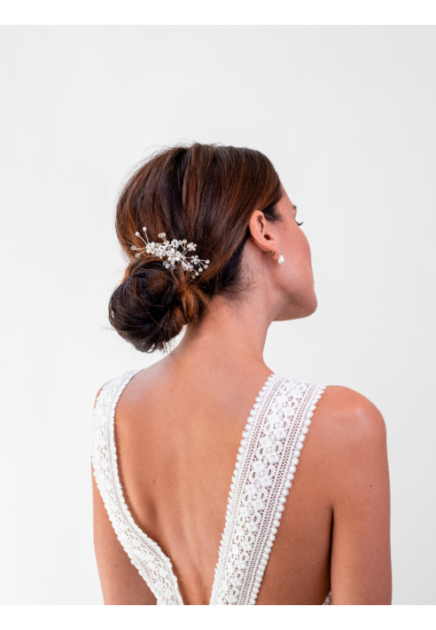 Grzebień do włosów Abrazi Lily srebrny ()