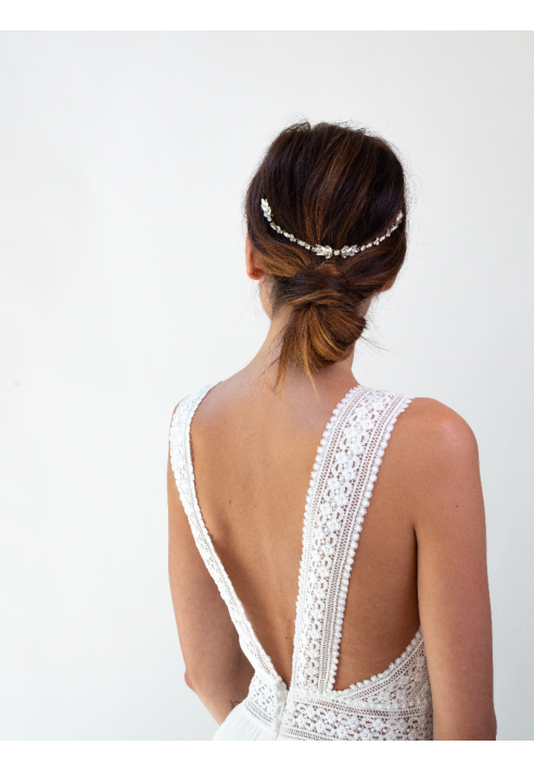 Grzebień do włosów Abrazi Puck srebrny