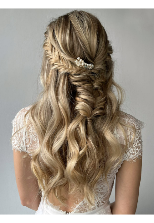 Sally Jane Bridal Jill Hair Comb Srebrny ()