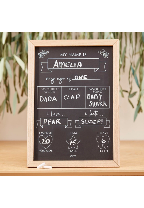 Tablica kredowa Ginger Ray BAB-105 Botanical Baby Milestone ()