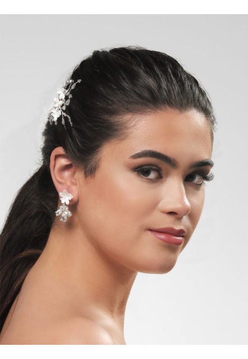 Kolczyki Poirier NC-1345 kość słoniowa/srebrny ()