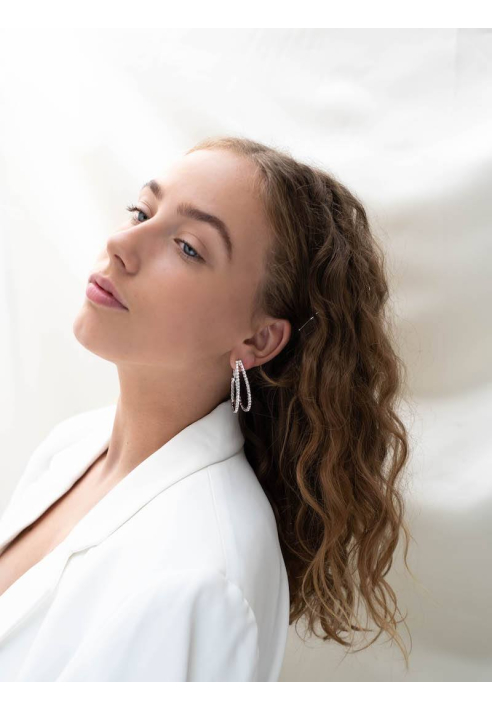 Abrazi Kolczyki Marilyn srebrne-M