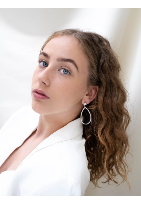 Abrazi Kolczyki Nina Swarovski srebrne