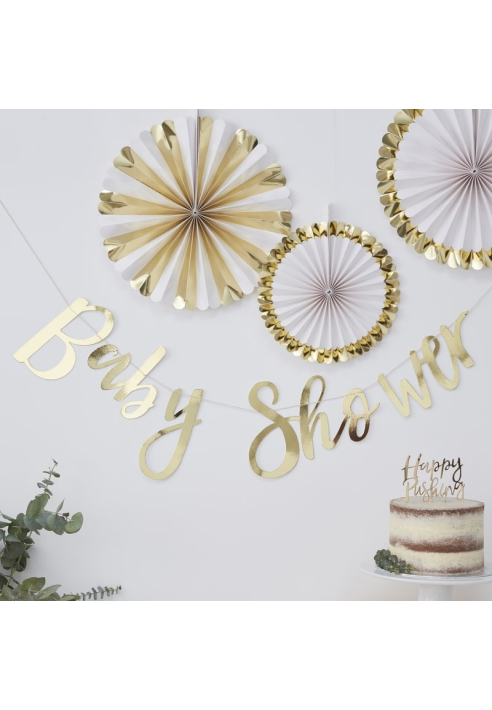 Złota girlanda na baby shower| Oh baby! ()