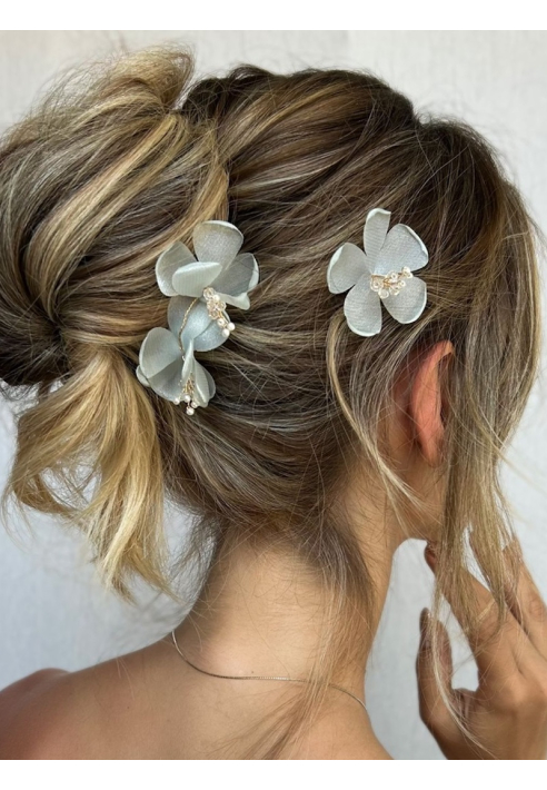 Sally Jane Bridal Poppy Aqua Hairpins Złoty ()