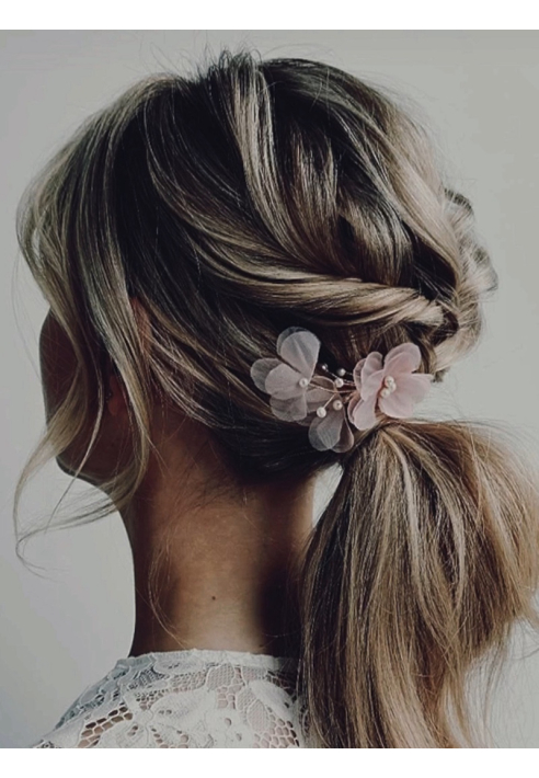 Sally Jane Bridal Rose Hairpins Srebrny ()