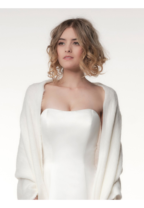 Poirier S174 Stuła ślubna z dzianiny w kolorze kości słoniowej ()