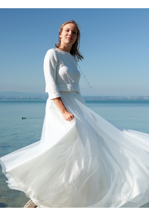 Forever & Eva P5310S Żakiet ślubny srebrny 