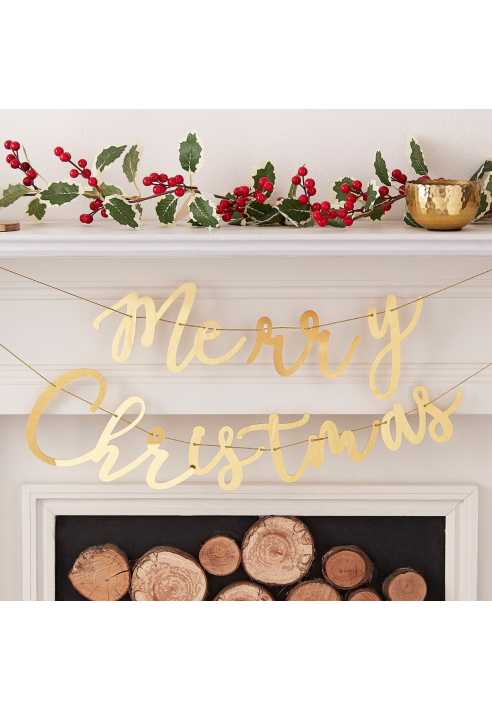 Ginger Ray TRAD-311 Traditional Touches Wesoła girlanda świąteczna