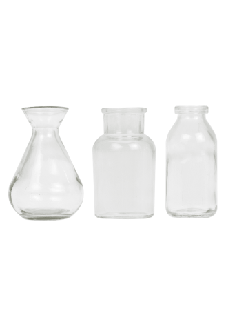 Ginger Ray BR-346 Glass Mini Vase Set