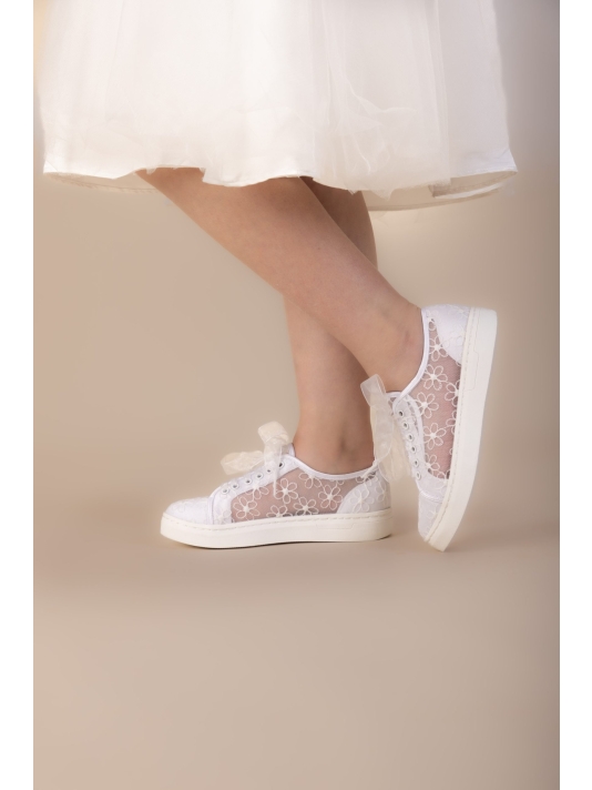 The Perfect Bridal Company Fifi dziecięce tenisówki ślubne białe main product photo