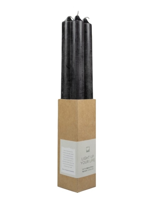 Leeff 18426 — świeczki stołowe Dewi, czarne (komplet 4) main product photo