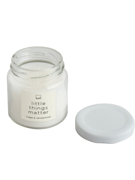 Leeff 18611 Jar Candle S – Little things matter, biały main product photo