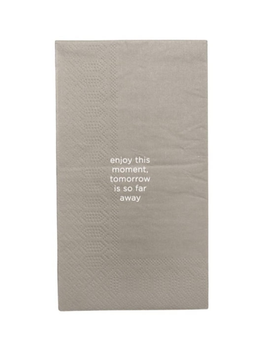 Leeff 18766 Serwetki — Enjoy this moment, tomorrow is so far away Taupe main product photo