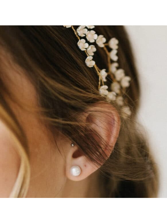 Sally Jane Bridal Kolczyki z masy perłowej, pozłacane main product photo